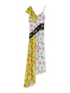 Msgm Floral Print Midi Dress In Multicolour