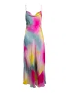 Msgm Faded Tye Dye Dress In Multicolor