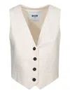 Msgm Vests In White