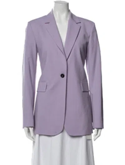 Pre-owned Msgm Virgin Wool Blazer In Purple