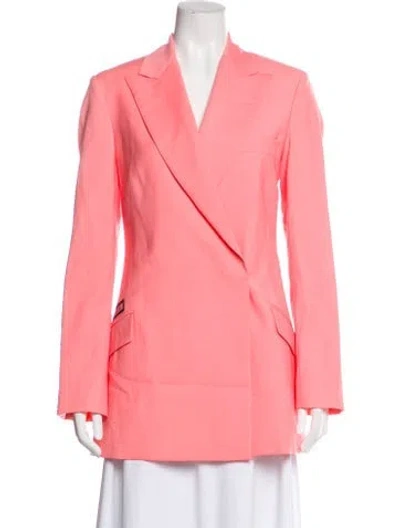 Pre-owned Msgm Virgin Wool Blazer W/ Tags In Pink
