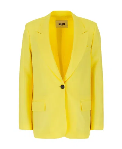 MSGM MSGM SINGLE BREASTED TAILORED BLAZER