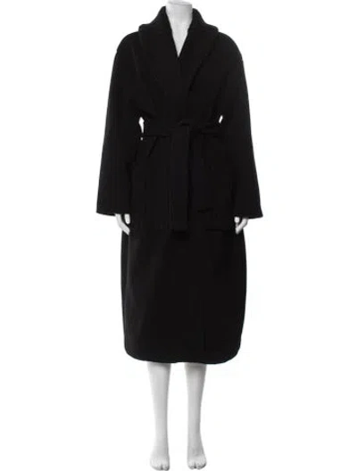 Pre-owned Msgm Virgin Wool Coat W/ Tags In Black