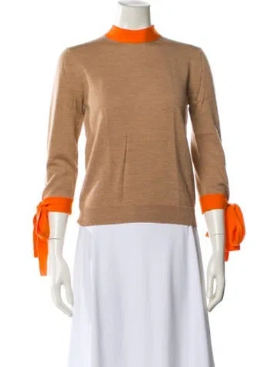 Pre-owned Msgm Virgin Wool Crew Neck Sweater In Neutral