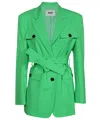 Msgm Virgin Wool Jacket In Green