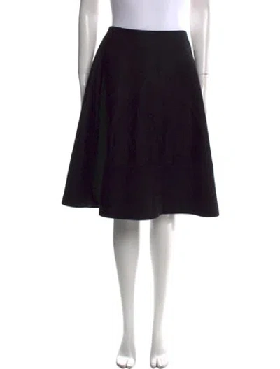 Pre-owned Msgm Virgin Wool Knee-length Skirt In Black