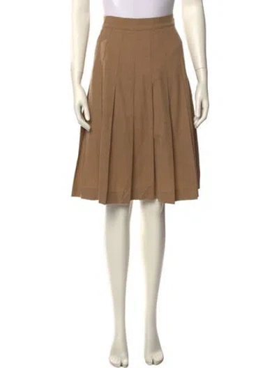Pre-owned Msgm Virgin Wool Knee-length Skirt In Neutral