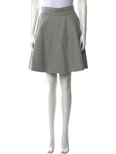 Pre-owned Msgm Virgin Wool Mini Skirt In Grey