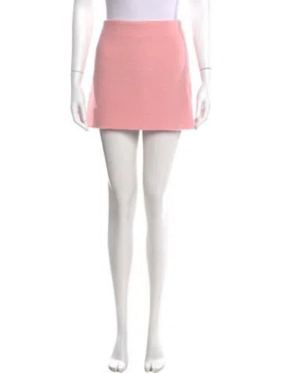 Pre-owned Msgm Virgin Wool Mini Skirt W/ Tags In Pink