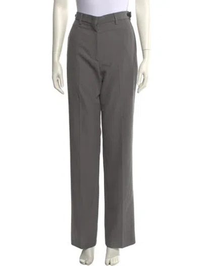 Pre-owned Msgm Virgin Wool Straight Leg Pants W/ Tags In Gray