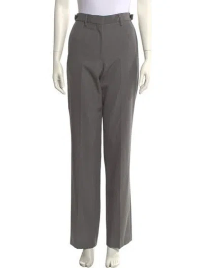 Pre-owned Msgm Virgin Wool Straight Leg Pants W/ Tags In Gray