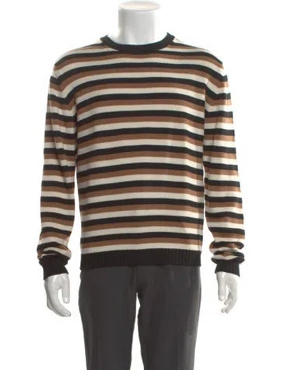 Pre-owned Msgm Virgin Wool Striped Pullover In Multi