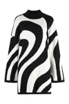 Msgm Virgin Wool Sweater-dress In Black