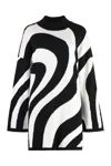 Msgm Virgin Wool Sweater-dress In Black