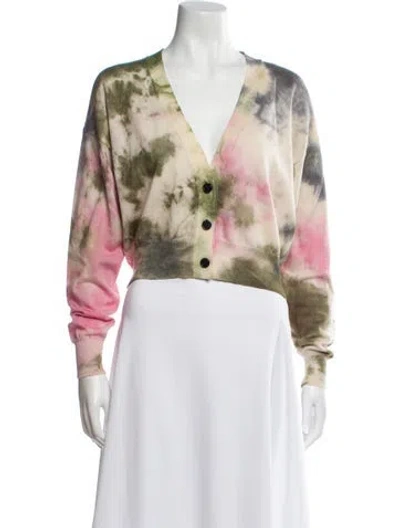 Pre-owned Msgm Virgin Wool Tie-dye Print Sweater In Multi