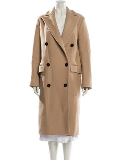 Pre-owned Msgm Virgin Wool Trench Coat In Neutral