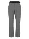 Msgm Virgin Wool Trousers In Grey