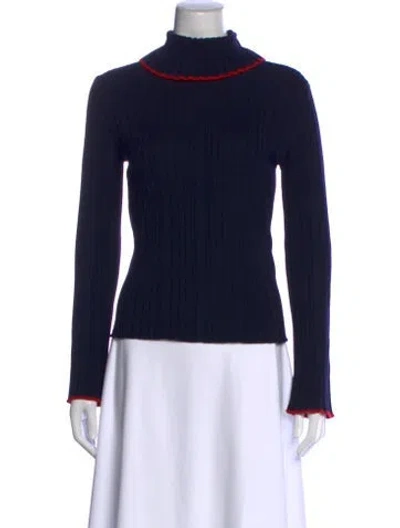 Pre-owned Msgm Virgin Wool Turtleneck Sweater In Multi