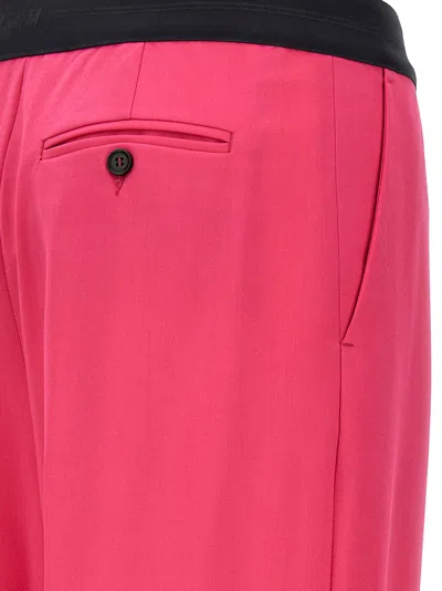 Msgm Virgin Wool Women's Pants In Pink