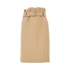 Msgm Viscose-blend Pencil Skirt In Beige