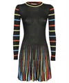 Msgm Woman Short Dress Black Size M Viscose In Multi