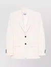 Msgm Viscose Jacket With Chest Patch Pocket In White