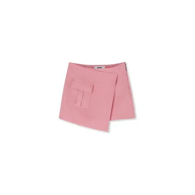 Msgm Viscose Mini Women's Skirt In Pink