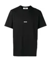 Msgm Viscose Pattern T-shirt In Black