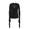 Msgm Viscose Shirt With Teardrop Neckline In Black