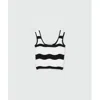 Msgm Black Viscose Tank Tops In Black