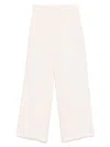 Msgm White Pressed-crease Trousers In Pink