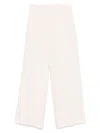 Msgm White Pressed-crease Trousers In White