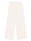 Msgm White Pressed-crease Trousers In White