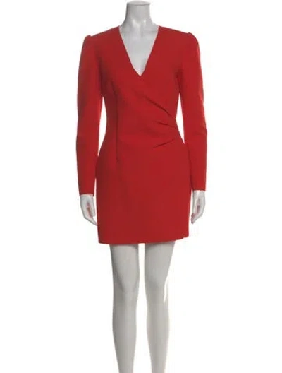 Pre-owned Msgm V-neck Mini Dress In Orange
