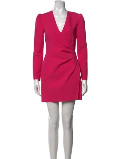 Pre-owned Msgm V-neck Mini Dress In Pink