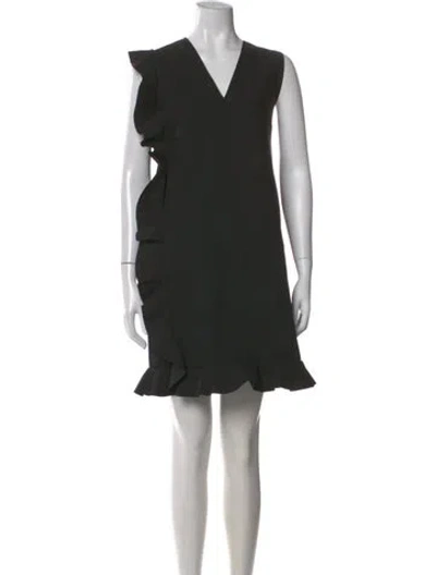 Pre-owned Msgm V-neck Mini Dress W/ Tags In Multi