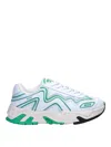 Msgm Sneakers In Leather And Mesh In White