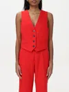 Msgm Waistcoat  Woman Color Red