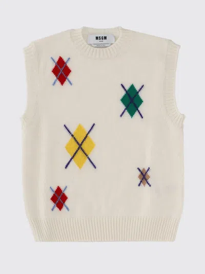 MSGM WAISTCOAT MSGM WOMAN COLOR WHITE,H62895001