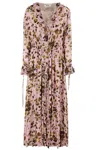 Msgm Abstract-print Ruffle-detailing Dress