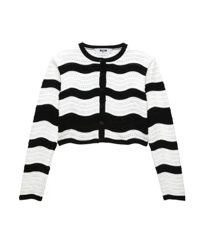 Msgm Wave-pattern Cardigan