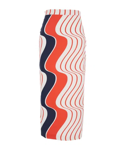 MSGM MSGM WAVES MOTIF SKIRT