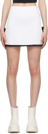 Msgm Bow-detail Mini Skirt In 02 Milk