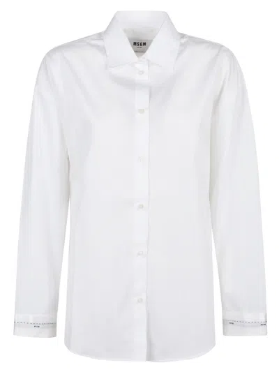 MSGM WHITE CLASSIC SHIRT
