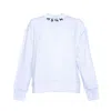 Msgm White Cotton Crewneck Sweatshirt With Logo Print On The Neck