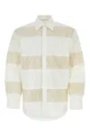 Msgm Cotton Shirt With Sheer Panels And Button Cuffs In 1