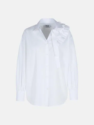 Msgm White Cotton Shirt