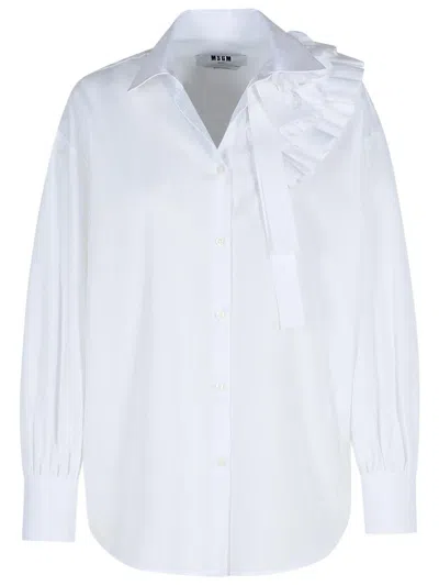 MSGM MSGM WHITE COTTON SHIRT
