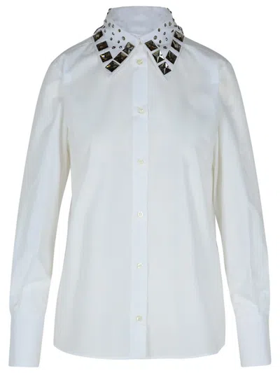 Msgm White Cotton Shirt