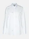 Msgm White Cotton Shirt In White